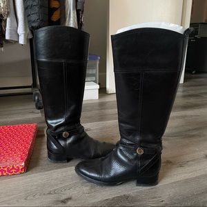Tory Burch Black Riding Boots